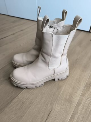 Botas plataforma beige T.37