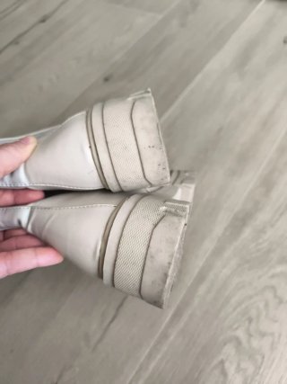 Botas plataforma beige T.37
