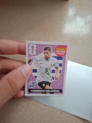 Carta Panini Extra Sticker Valverde Morado