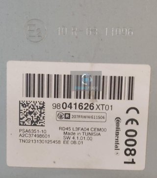 SISTEMA AUDIO / RADIO CD Fiat II Scudo (272) Combi (10.2006->)