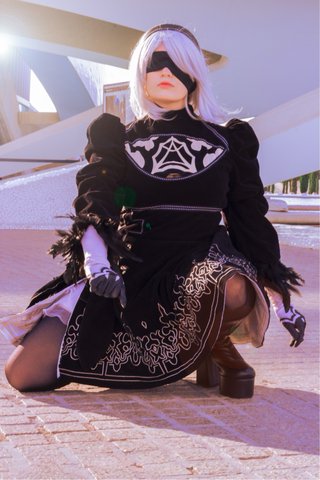 Cosplay 2B Nier Automata terciopelo