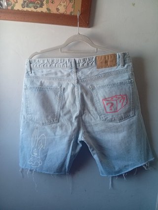 Pull&Bear Shorts Vaqueros Rotos Estampados