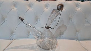 Porron de CRISTAL Y PLATA