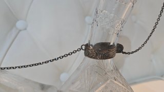 Porron de CRISTAL Y PLATA