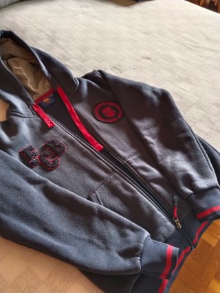 Sudadera FC Barcelona Azul con Cremallera Talla M