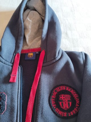 Sudadera FC Barcelona Azul con Cremallera Talla M