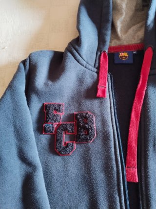 Sudadera FC Barcelona Azul con Cremallera Talla M