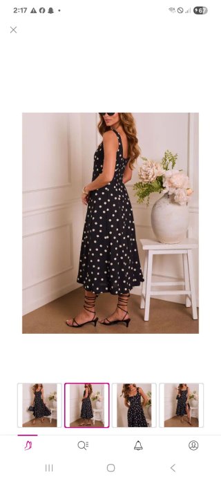 Vestido largo negro con flores blancas Milan Kiss