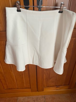 Falda pantalón verano crema