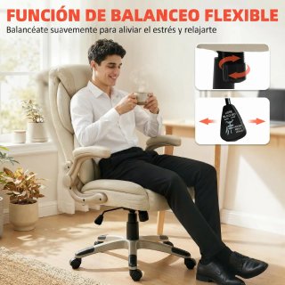 Silla de Oficina Ergonómica Beige
