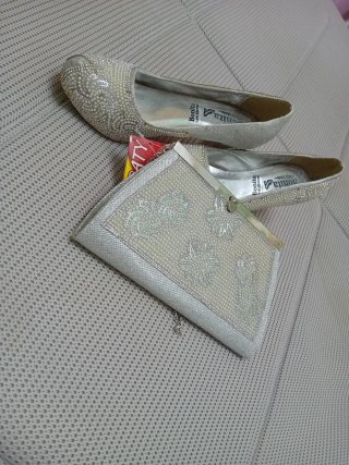 Tacones Bonita Plata Talla 38/39