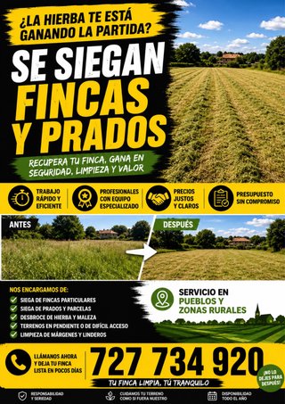 Se siegan fincas Y prados