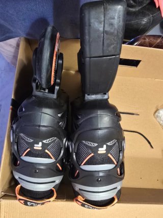 Patines en línea Fila negros y naranjas