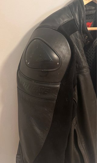 Chaqueta Moto Cuero Dainese Talla 50 Negra