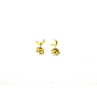 Pendientes Oro 18k Media Luna 7MM