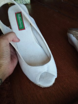 Zuecos esparto blancos verano