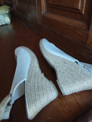 Zuecos esparto blancos verano