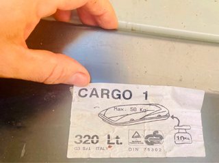Cofre Techo G3 Cargo 1 - 320L Negro