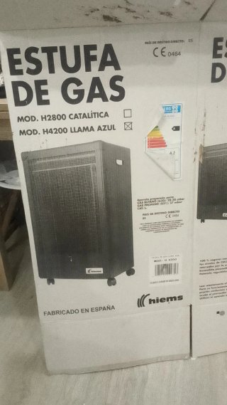 Estufa de gas negra