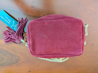 Bolso de fiesta con flecos y cadena