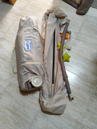 Cuna de viaje Asalvo Beige con cambiador