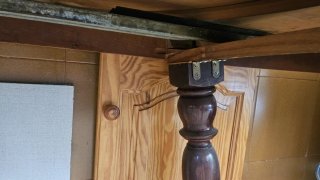 REGALO Mesa antigua madera y cristal