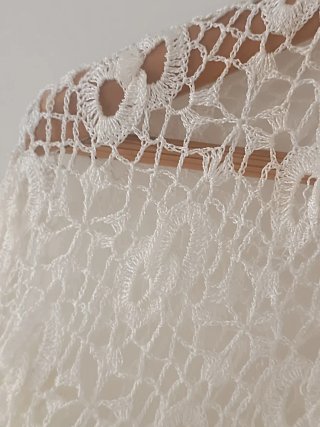 Chaqueta Mango tricot blanca
