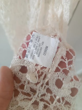 Chaqueta Mango tricot blanca