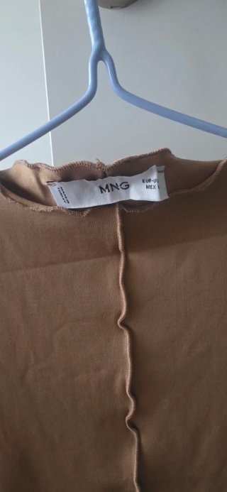 Blusa Mango marrón sin mangas Talla XS