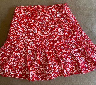 Falda pantalon Stradivarius fruncida floral XXS