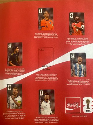 Cambio Cromos Cocacola Mundial 2026