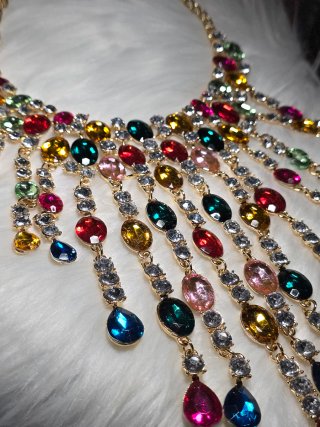 Collana multicolor placcata oro