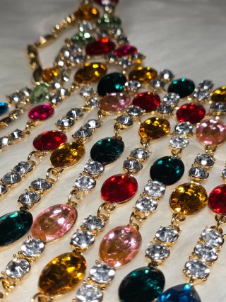 Collana multicolor placcata oro