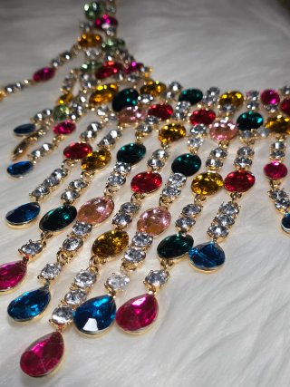 Collana multicolor placcata oro