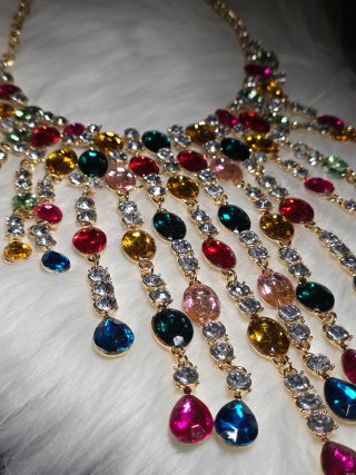 Collana multicolor placcata oro