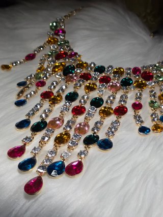 Collana multicolor placcata oro