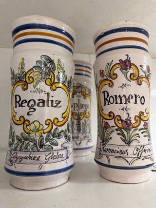 Lote 3 Albarelos Farmacia Pintados a Mano