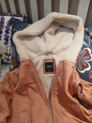 Chaqueta bomber INSIDE pelito rosa Talla S