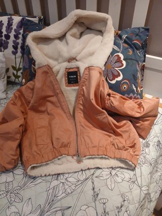 Chaqueta bomber INSIDE pelito rosa Talla S