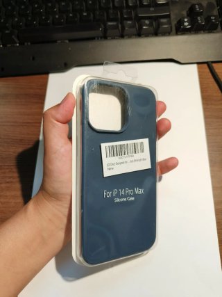 Cover in silicone per iPhone 14 Pro Max, blu
