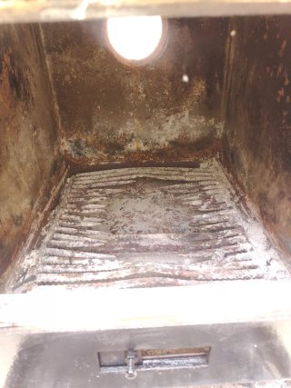 Estufa leña-horno metal negra