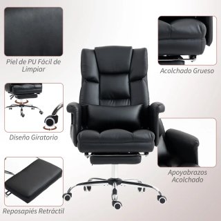 Silla Oficina Masaje y Reposapiés