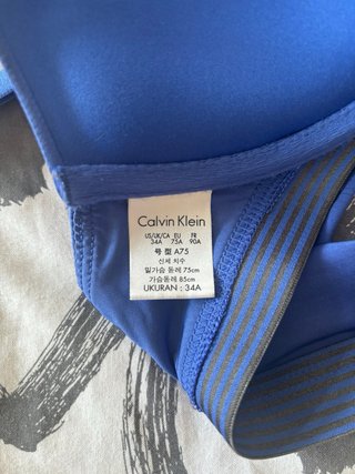 Sujetador push up Calvin Klein azul
