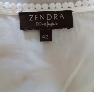 Blusa Zendra Blanca Talla 42.