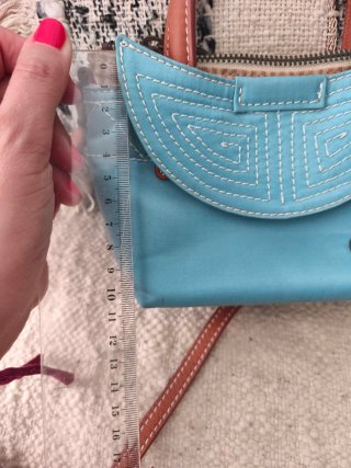 Bolso capote mini Mira la Marela azul/marrón