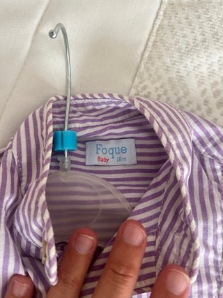 Conjunto niño Foque rayas y morado
