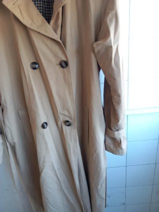 Gabardina Beige Zara Talla L Cinturón