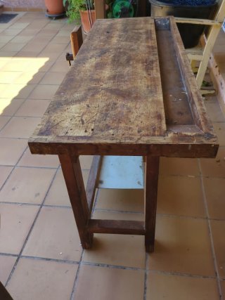 Banco de carpintero madera 130x50x86 cm
