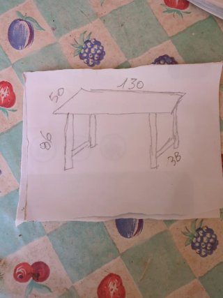 Banco de carpintero madera 130x50x86 cm