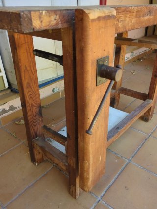 Banco de carpintero madera 130x50x86 cm